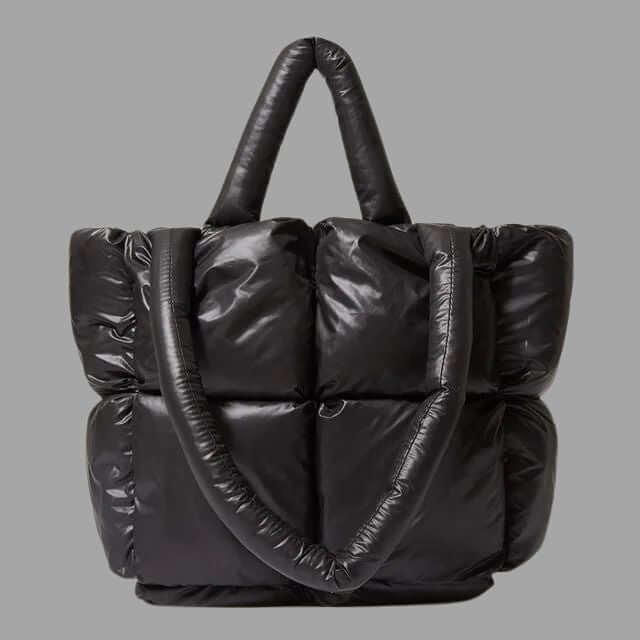Crossbody Draagtas Puffer Met Ruches Metallic Look
