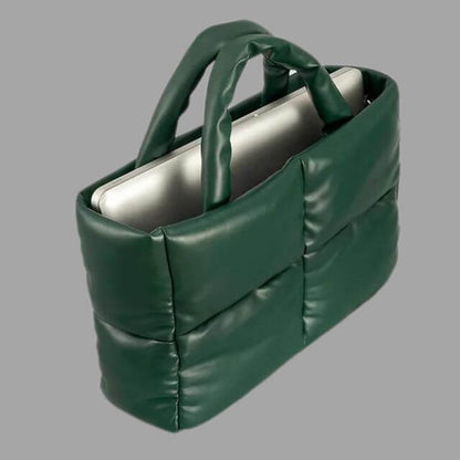 Puffer Draagtas Metallic met Ruches en Crossbodyband