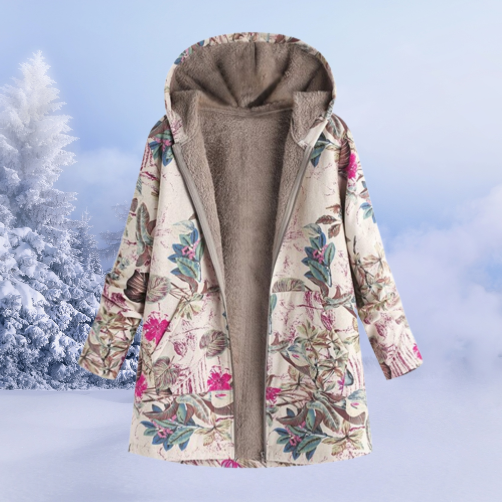 Dames Winter Set Bloemenprint Warme Kleding