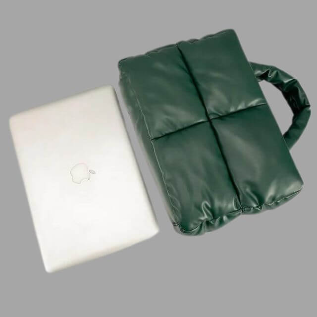 Puffer Draagtas Metallic met Ruches en Crossbodyband