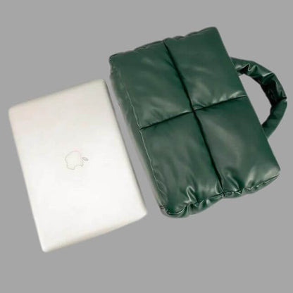 Crossbody Draagtas Puffer Met Ruches Metallic Look