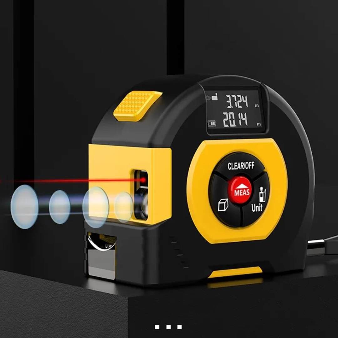 3-in-1 Infrarood Laser Meetlint - Digitale Rolmaat met Laser 40m Bereik - Compact Meetinstrument voor Binnen en Buiten