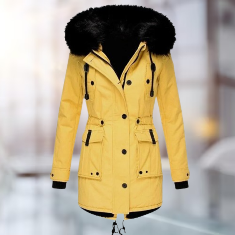 Verena | Elegante Coat met Wolcol van Katoen
