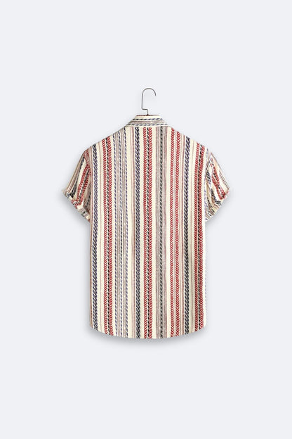 Zomer Hemd Streep Patroon Klassiek Design