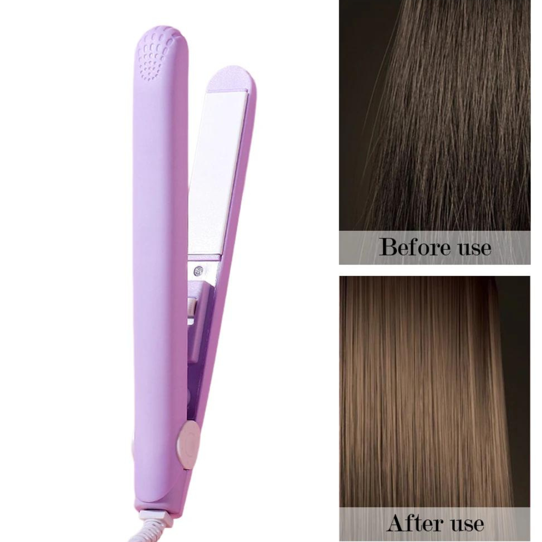 Compact Keramisch Haarstyler voor Krullen en Glad Haar met 3D-Platen Roze Paars Blauw Wit Groen Geel Snel Opwarmen 45 Seconden Instelbare Temperatuur Reisstyler