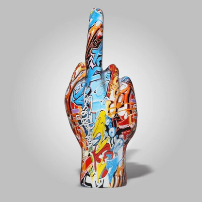 Beeldje Sculptuur Brutale Uitstraling Resin Decoratie Zwart 19cm Binnen Buiten