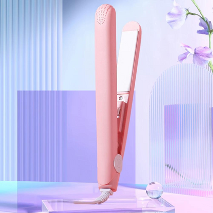 Compact Keramisch Haarstyler voor Krullen en Glad Haar met 3D-Platen Roze Paars Blauw Wit Groen Geel Snel Opwarmen 45 Seconden Instelbare Temperatuur Reisstyler