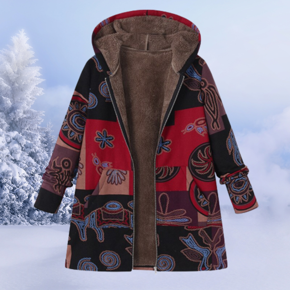 Dames Jas met Opvallende Print Comfortabel en Stijlvol → Dames Jas Met Opvallende Print Comfortabele Stijlvolle Jas