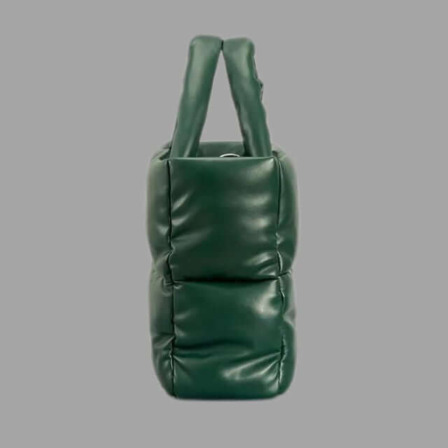 Crossbody Draagtas Puffer Met Ruches Metallic Look