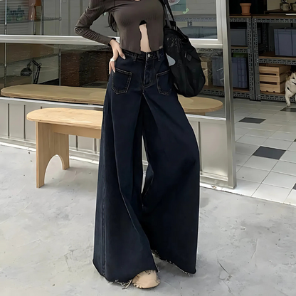 Hoge Taille Jeans voor Vrouwen Retro Stijl - StudioMarella