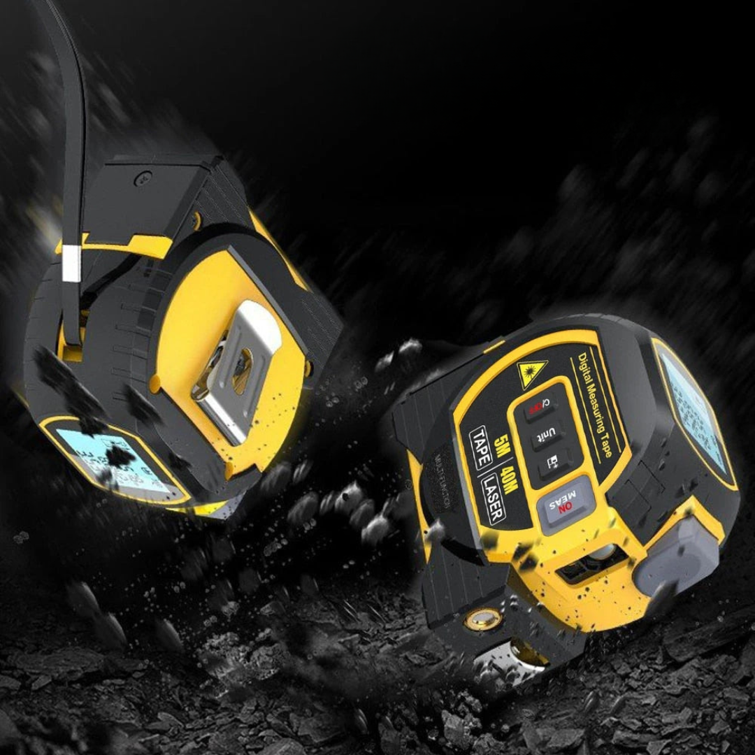 3-in-1 Infrarood Laser Meetlint - Digitale Rolmaat met Laser 40m Bereik - Compact Meetinstrument voor Binnen en Buiten
