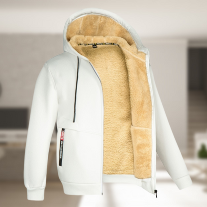 Hooded jas voor mannen zwart klassiek design