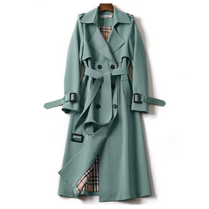 Dames Trenchcoat Klassiek Dubbel Ritssluiting