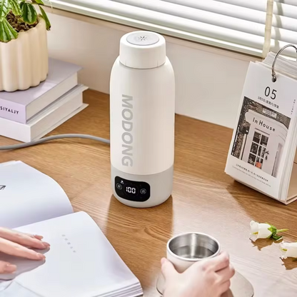 Elektrisch Verwarmbare Waterfles met Temperatuurregeling – 500ml Slimme Drinkfles voor Warme Dranken