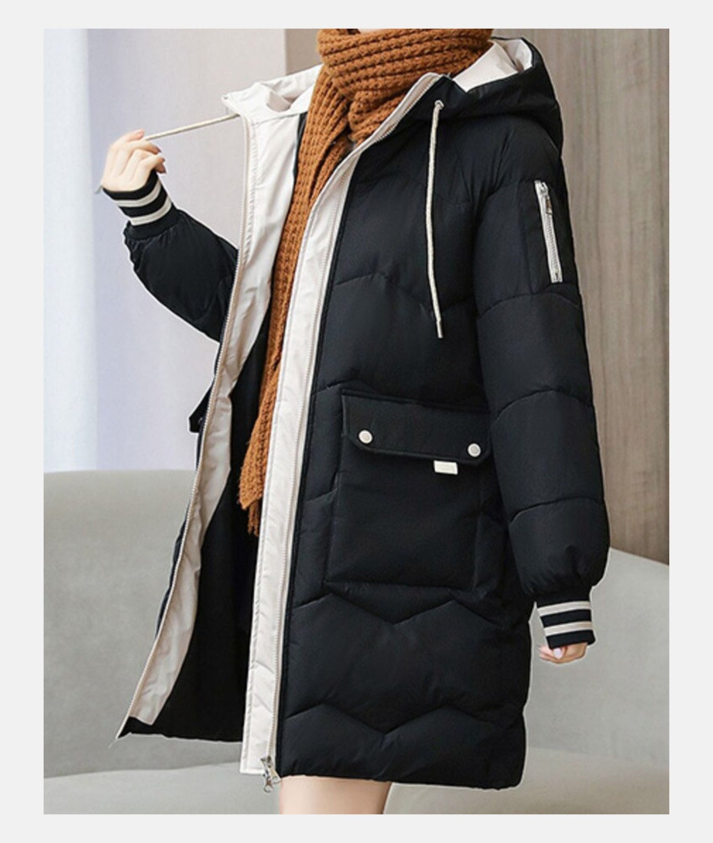 Dames Winterjas Warm en Stijlvol met Elegante Pasvorm