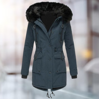 Verena | Elegante Coat met Wolcol van Katoen