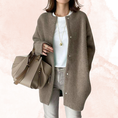 Gebreide Vest met Lange Mouwen en Knoopsluiting voor Dames – Warm en Comfortabel Herfst- & Wintergilet – Elegant en Casual Stijl – Veelzijdig voor Werk, School of Uitjes