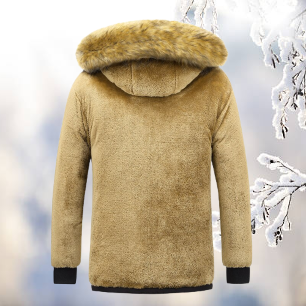 Parka Jas met Kap en Bontkraag Elegante Winterjas