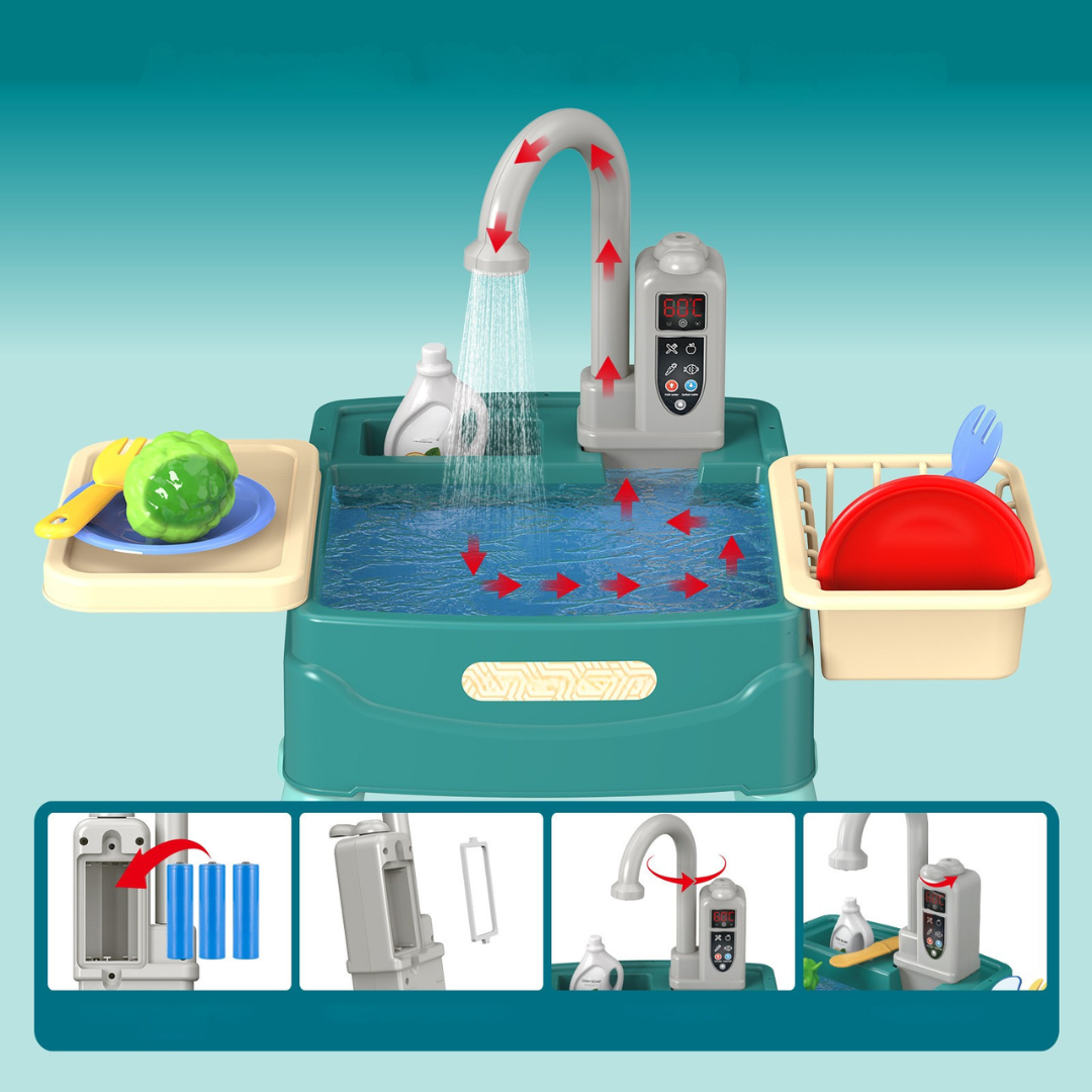 Interactieve Speelkeuken met Waterpomp en Spoelbak voor Fantasievol Rollenspel