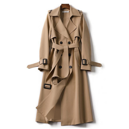 Dames Trenchcoat Klassiek Dubbel Ritssluiting