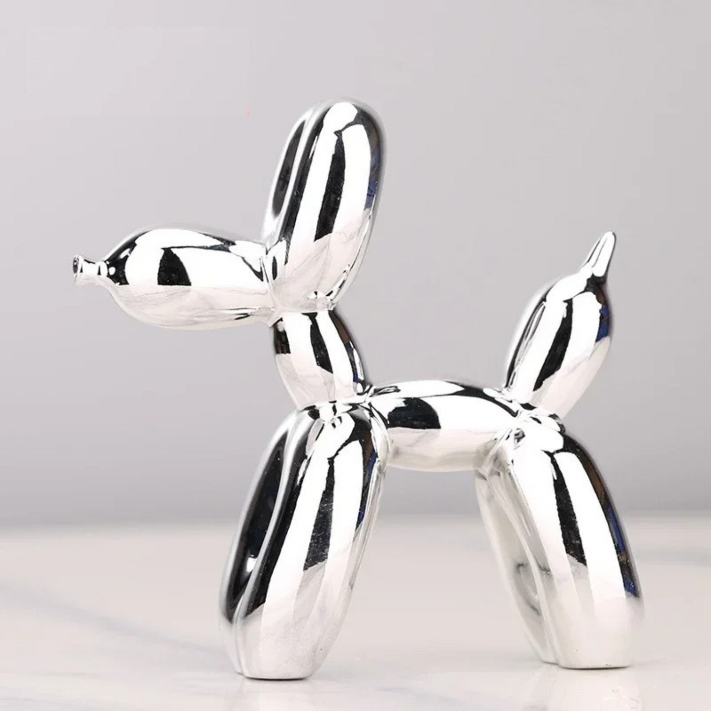 Ballon Hond Beeld Modern Kunst Resin Decoratie Sculptuur Metallic
