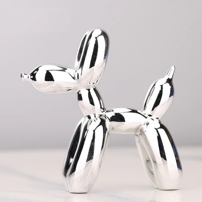Ballon Hond Beeld Modern Kunst Resin Decoratie Sculptuur Metallic