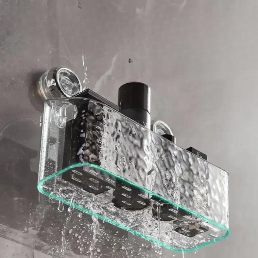 Opbergmand met Zuignappen – Badkamer Organizer Zonder Boren voor Douche en Keuken