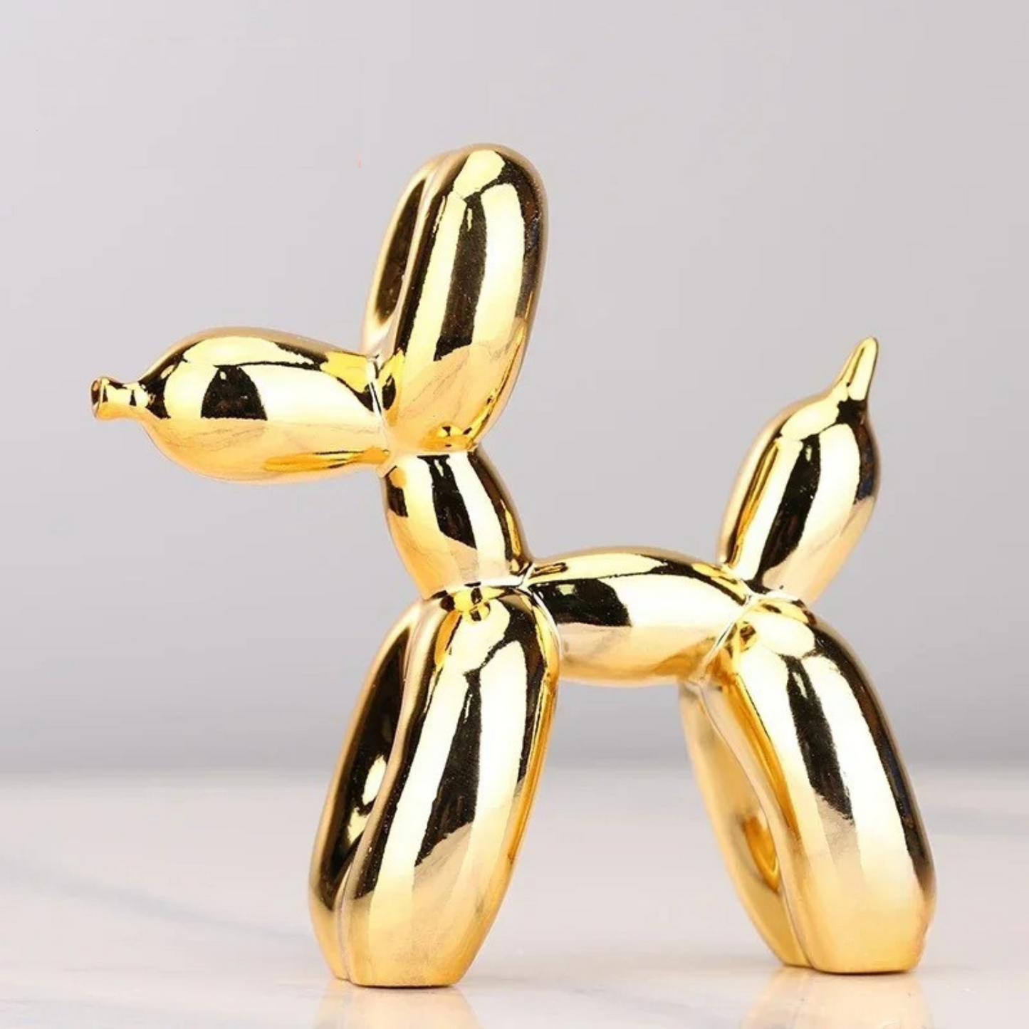 Ballon Hond Beeld Modern Kunst Resin Decoratie Sculptuur Metallic