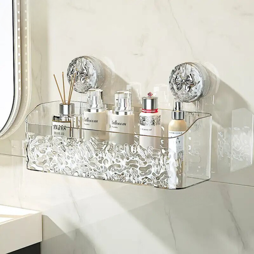 Opbergmand met Zuignappen – Badkamer Organizer Zonder Boren voor Douche en Keuken