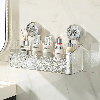 Opbergmand met Zuignappen – Badkamer Organizer Zonder Boren voor Douche en Keuken
