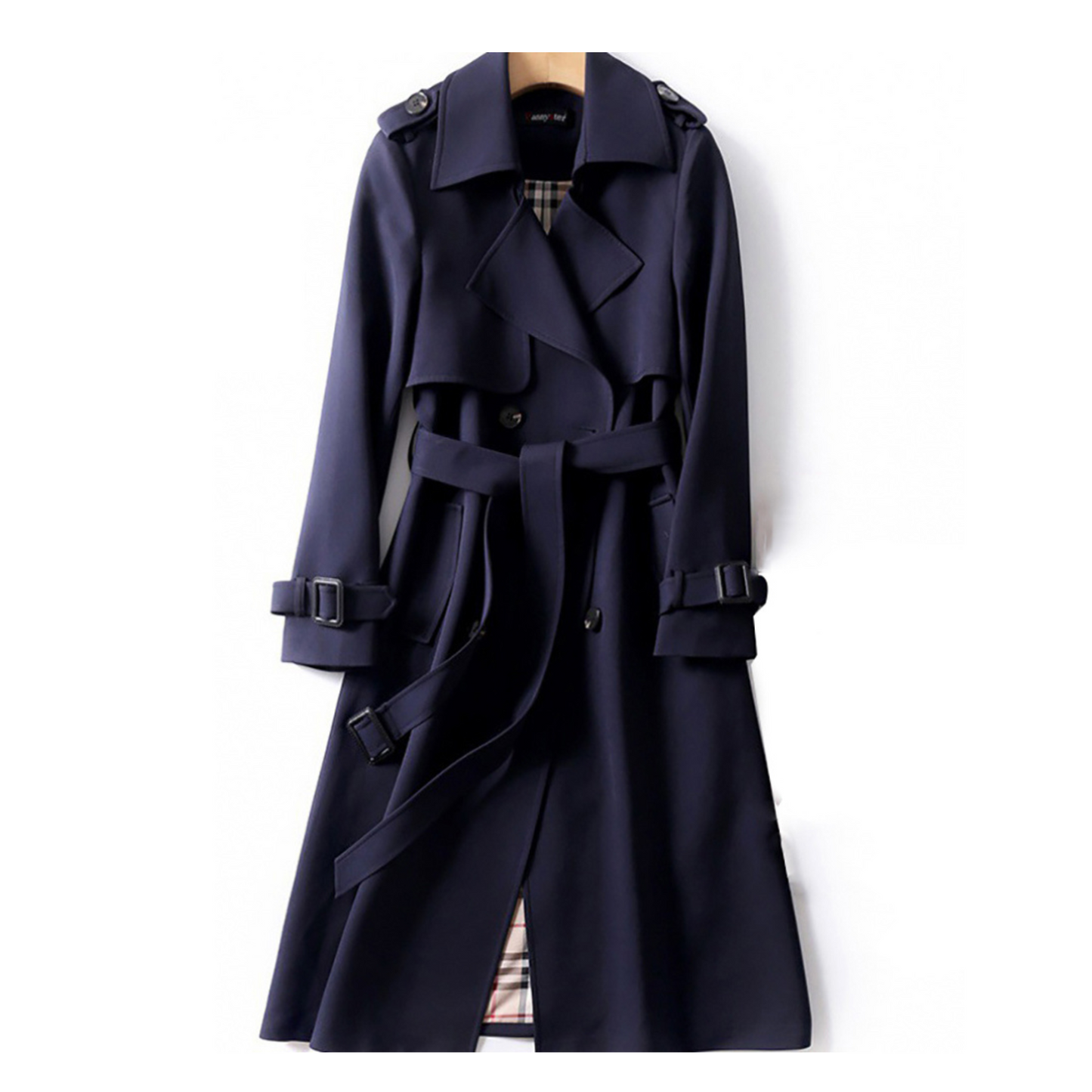 Dames Trenchcoat Klassiek Dubbel Ritssluiting