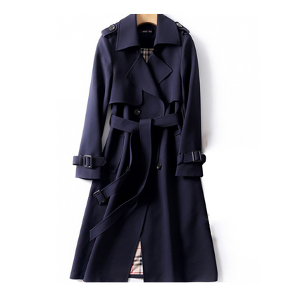 Dames Trenchcoat Klassiek Dubbel Ritssluiting