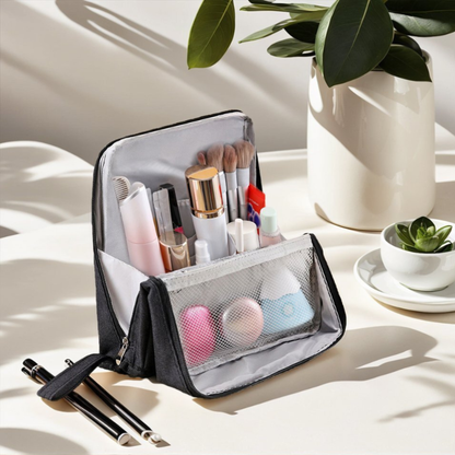 Georganiseerde Reiscosmeticatas – Compacte Make-up Organizer voor Onderweg