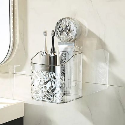 Opbergmand met Zuignappen – Badkamer Organizer Zonder Boren voor Douche en Keuken