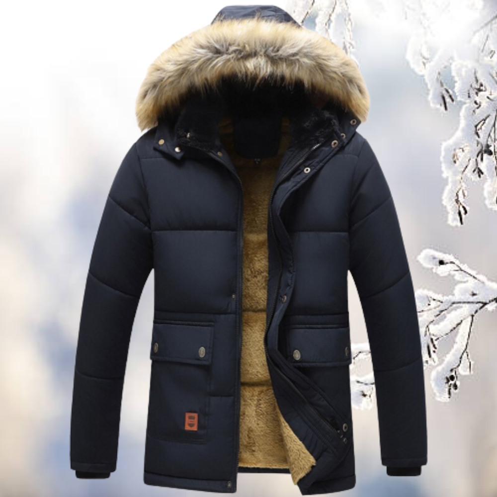 Parka Jas met Kap en Bontkraag Luxe Design - StudioMarella