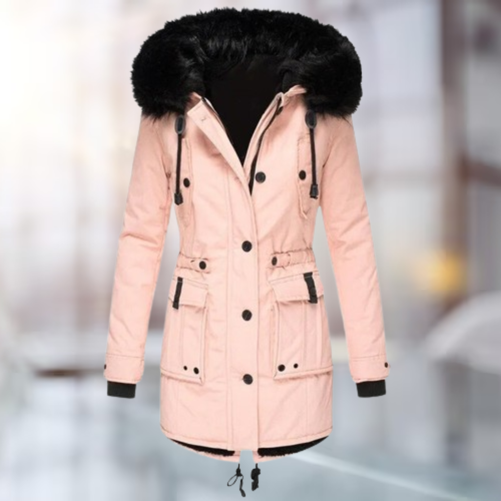 Verena | Elegante Coat met Wolcol van Katoen