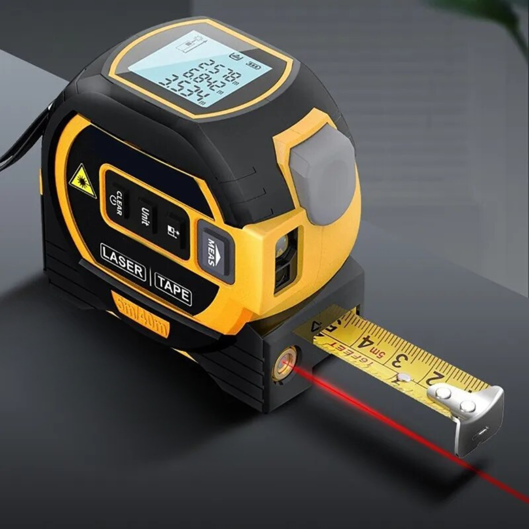 3-in-1 Infrarood Laser Meetlint - Digitale Rolmaat met Laser 40m Bereik - Compact Meetinstrument voor Binnen en Buiten