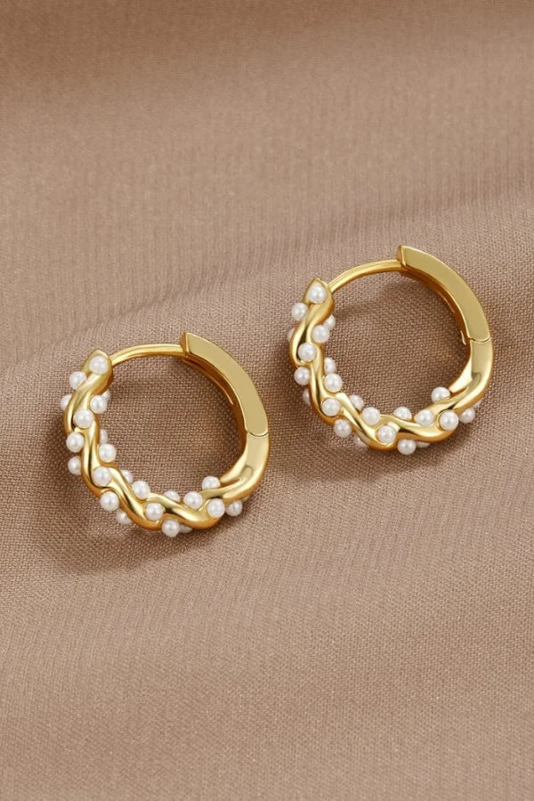 Gouden Oorringen met Parel – Elegante Tijdloze Sieraden - StudioMarella