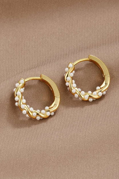Gouden Oorringen met Parel – Elegante Tijdloze Sieraden - StudioMarella