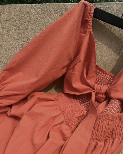 Rode Jurk met Volant Comfortabel Design