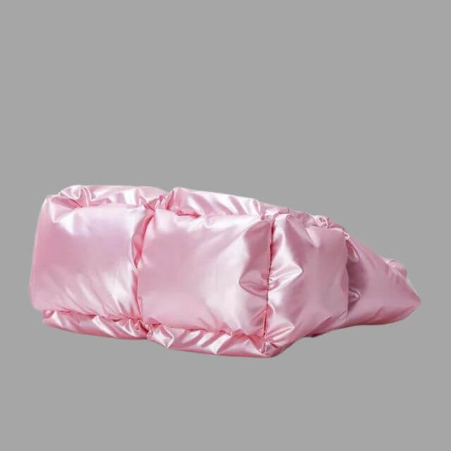 Puffer Draagtas Metallic met Ruches en Crossbodyband