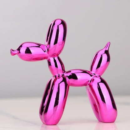 Ballon Hond Beeld Modern Kunst Resin Decoratie Sculptuur Metallic