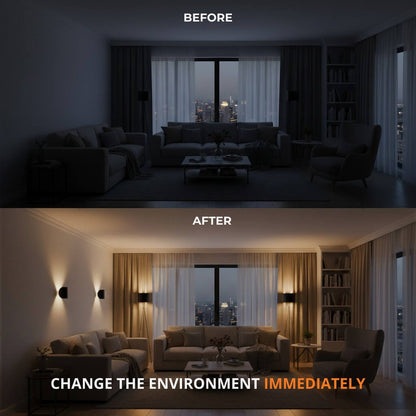 Wandlamp Up Down LED Binnen Aluminium Zwart Wit G4