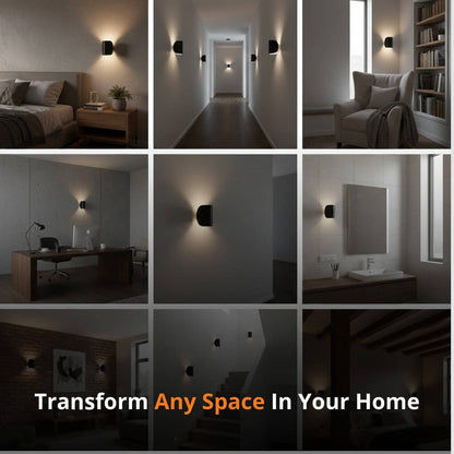 Wandlamp Up Down LED Binnen Aluminium Zwart Wit G4
