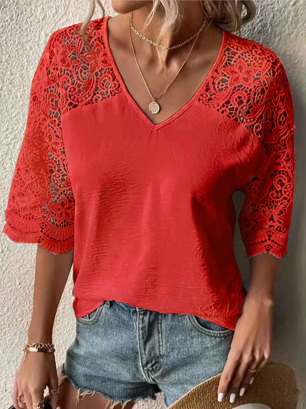 V-Hals T-Shirt van Luxe Kwaliteit