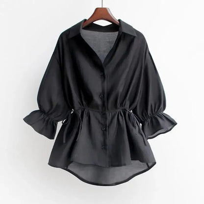 Vrouwelijke Zomer Blouse Chiffon Lichte Kleur