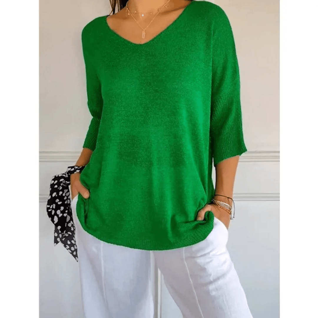 V-hals Tuniekblouse Dames | Relaxed Fit Katoenmix 10