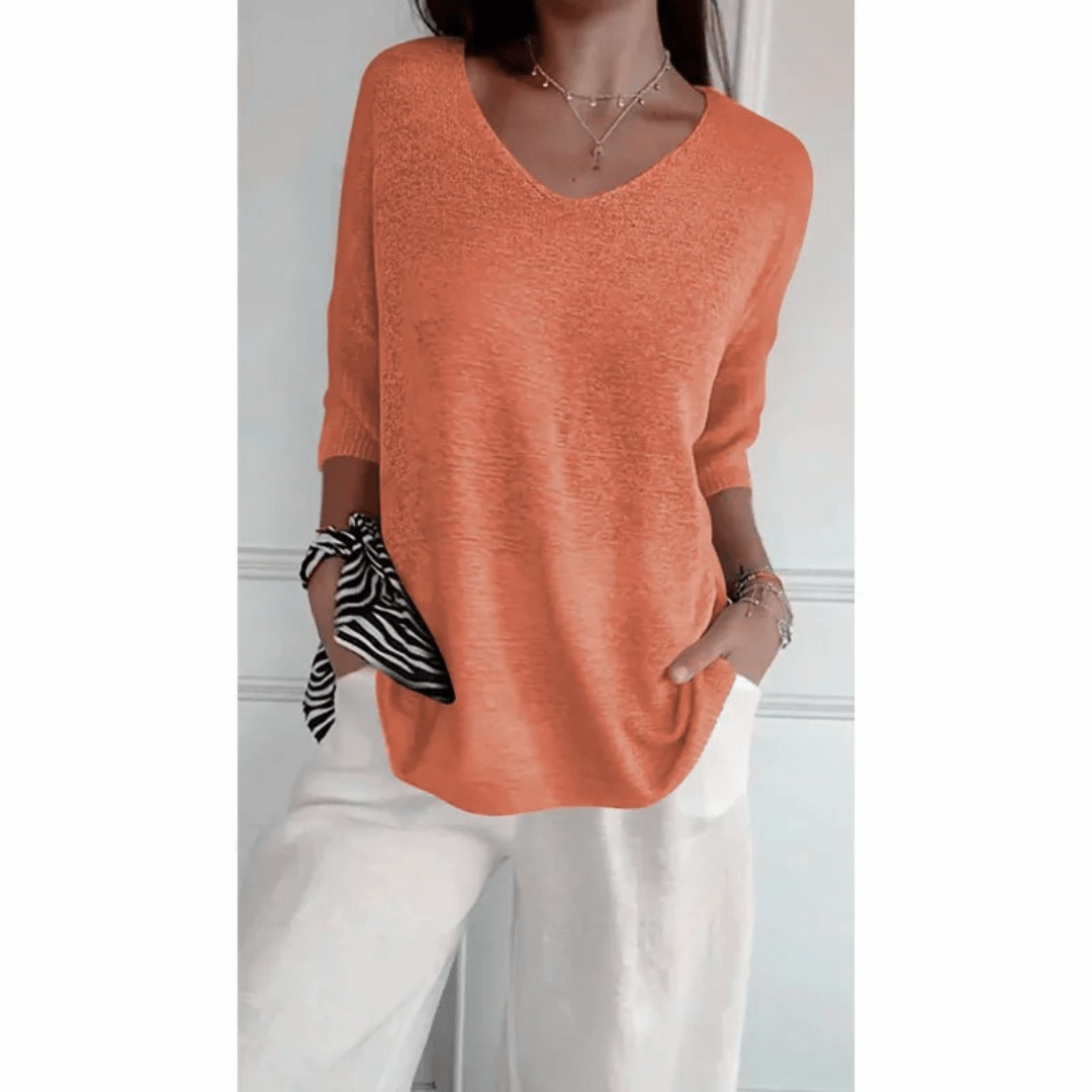 V-hals Tuniekblouse Dames | Relaxed Fit Katoenmix 7