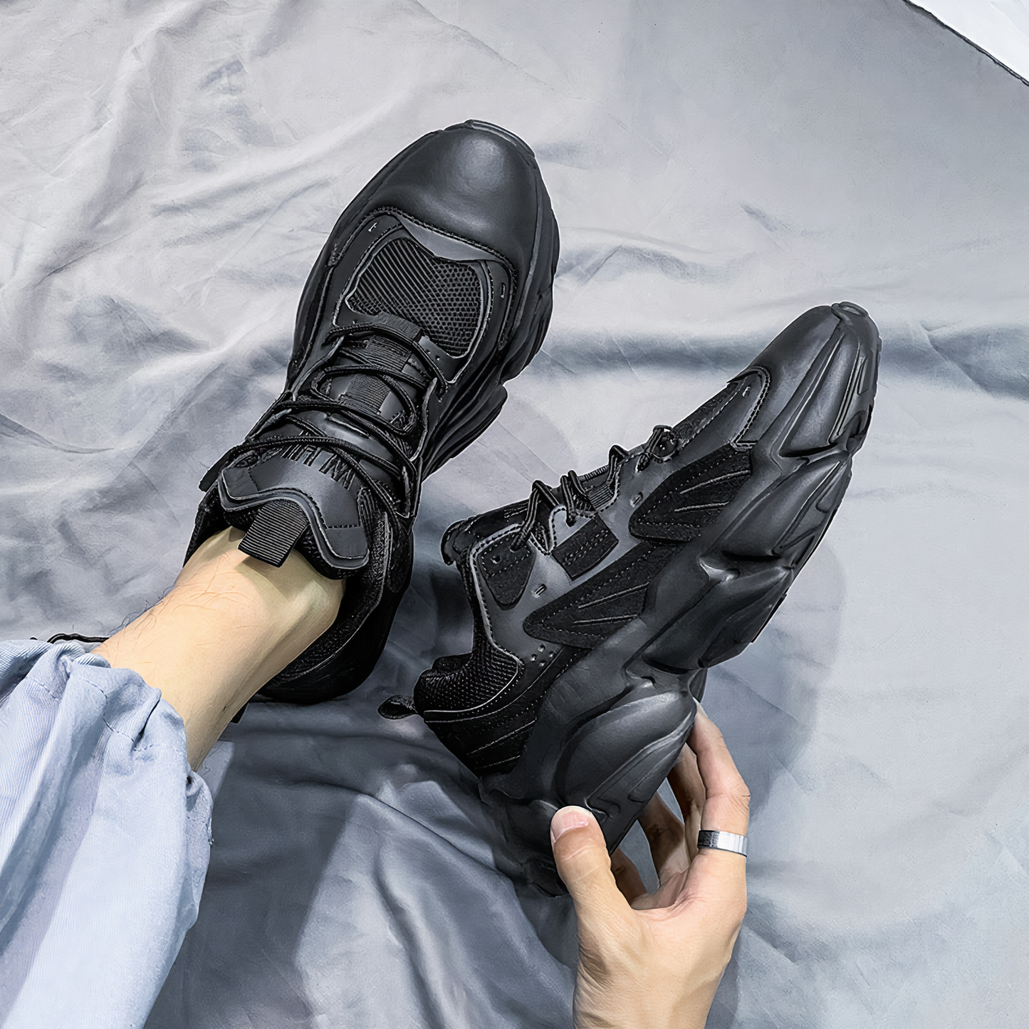 Witte Sneakers met 6cm Boost Zool Lichte Dameschoenen
