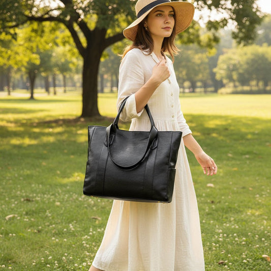 Leren Dames Schoudertas Retro Vintage met Gladde Oppervlak en Verstelbare Riem – Stijlvolle Handtas voor Werk en Dagelijks Gebruik